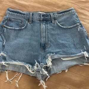 Abercrombie & Fitch Distressed Light Blue Denim Cutoff Shorts